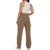 imageAUTOMET Womens Cargo Sweatpants Baggy Fleece High Waisted Joggers Sweat Pants Athletic PantsCoffee