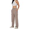 imageAUTOMET Womens Cargo Sweatpants Baggy Fleece High Waisted Joggers Sweat Pants Athletic PantsCoffeegrey