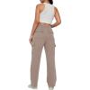 imageAUTOMET Womens Cargo Sweatpants Baggy Fleece High Waisted Joggers Sweat Pants Athletic PantsCoffeegrey