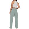 imageAUTOMET Womens Cargo Sweatpants Baggy Fleece High Waisted Joggers Sweat Pants Athletic PantsGreygreen