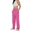 imageAUTOMET Womens Cargo Sweatpants Baggy Fleece High Waisted Joggers Sweat Pants Athletic PantsHotpink