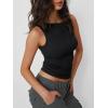 imageAUTOMET Womens Going Out Tank Tops Sleeveless Summer 2025 Trendy Cute Shirts Boat Neck Basic Y2K Fashion Outfit ClothesBlack
