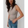 imageAUTOMET Womens Going Out Tank Tops Sleeveless Summer 2025 Trendy Cute Shirts Boat Neck Basic Y2K Fashion Outfit ClothesCoffeegrey