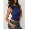 imageAUTOMET Womens Going Out Tank Tops Sleeveless Summer 2025 Trendy Cute Shirts Boat Neck Basic Y2K Fashion Outfit ClothesNavy