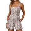 imageAUTOMET Rompers for Women Summer Vacation Beach Outfits Casual Loose Square Neck Shorts Jumpsuits Overalls 2025 Resort WearPink