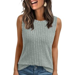 imageAUTOMET Womens Tank Tops Sleeveless Tunic Shirts Summer Fashion Basic Soft Clothes 2025 Casual Trendy Vacation Spring OutfitsGreen