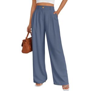 imageAUTOMET Womens Wide Leg Dress Pants Business Casual Work OutfitsDusty Blue