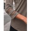 imageAUTOMET 34 Length Sleeve Womens Tops Crewneck Lace Tunic Business Casual Dressy Blouses Fall Trendy Outfits 2025Coffee Grey