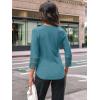 imageAUTOMET 34 Length Sleeve Womens Tops Crewneck Lace Tunic Business Casual Dressy Blouses Fall Trendy Outfits 2025Cyan