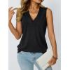 imageAUTOMET V Neck Tank Tops Womens Casual Sleeveless Flowy Vacation Summer ShirtsBlack