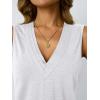 imageAUTOMET V Neck Tank Tops Womens Casual Sleeveless Flowy Vacation Summer ShirtsWhite