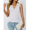 imageAUTOMET V Neck Tank Tops Womens Casual Sleeveless Flowy Vacation Summer ShirtsWhite
