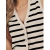 imageAUTOMET Vest for Women Striped Sweater Vests 2025 Trendy Summer Work Crochet Tops Button Up Business Casual OutfitsApricotblack