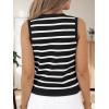 imageAUTOMET Vest for Women Striped Sweater Vests 2025 Trendy Summer Work Crochet Tops Button Up Business Casual OutfitsBlackwhite