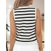 imageAUTOMET Vest for Women Striped Sweater Vests 2025 Trendy Summer Work Crochet Tops Button Up Business Casual OutfitsWhiteblack