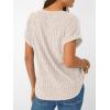 imageAUTOMET Women Tops Summer Sweaters Short Sleeve V Neck Shirts 2025 Spring Fashion Dressy Casual Business Tunic BlousesApricot