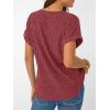 imageAUTOMET Women Tops Summer Sweaters Short Sleeve V Neck Shirts 2025 Spring Fashion Dressy Casual Business Tunic BlousesBurgundy