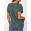 imageAUTOMET Women Tops Summer Sweaters Short Sleeve V Neck Shirts 2025 Spring Fashion Dressy Casual Business Tunic BlousesGreen