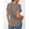 imageAUTOMET Women Tops Summer Sweaters Short Sleeve V Neck Shirts 2025 Spring Fashion Dressy Casual Business Tunic BlousesGrey