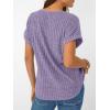 imageAUTOMET Women Tops Summer Sweaters Short Sleeve V Neck Shirts 2025 Spring Fashion Dressy Casual Business Tunic BlousesPurple