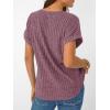 imageAUTOMET Women Tops Summer Sweaters Short Sleeve V Neck Shirts 2025 Spring Fashion Dressy Casual Business Tunic BlousesPurple Red