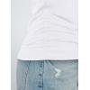 imageAUTOMET Womens Casual Summer Tops Dressy Cap Sleeve Spring T Shirts Ruched Business Fashion Trendy Clothes Outfits 2025White