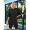 imageAUTOMET Womens Oversized T Shirts Workout Plus Size Short Sleeve Tops Casual Loose Basic Tees Summer Trendy Outfits 2025Black