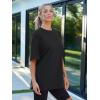 imageAUTOMET Womens Oversized T Shirts Workout Plus Size Short Sleeve Tops Casual Loose Basic Tees Summer Trendy Outfits 2025Black