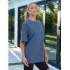 imageAUTOMET Womens Oversized T Shirts Workout Plus Size Short Sleeve Tops Casual Loose Basic Tees Summer Trendy Outfits 2025Blue