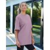 imageAUTOMET Womens Oversized T Shirts Workout Plus Size Short Sleeve Tops Casual Loose Basic Tees Summer Trendy Outfits 2025Darkpink