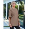 imageAUTOMET Womens Oversized T Shirts Workout Plus Size Short Sleeve Tops Casual Loose Basic Tees Summer Trendy Outfits 2025Khaki
