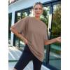 imageAUTOMET Womens Oversized T Shirts Workout Plus Size Short Sleeve Tops Casual Loose Basic Tees Summer Trendy Outfits 2025Khaki
