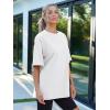 imageAUTOMET Womens Oversized T Shirts Workout Plus Size Short Sleeve Tops Casual Loose Basic Tees Summer Trendy Outfits 2025White