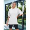 imageAUTOMET Womens Oversized T Shirts Workout Plus Size Short Sleeve Tops Casual Loose Basic Tees Summer Trendy Outfits 2025White