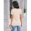 imageAUTOMET Womens Short Sleeve Shirts Dressy Lace Summer Tops 2025 Spring Trendy Casual TShirts Cute Work Outfits BlousesApricot