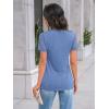 imageAUTOMET Womens Short Sleeve Shirts Dressy Lace Summer Tops 2025 Spring Trendy Casual TShirts Cute Work Outfits BlousesBlue