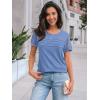 imageAUTOMET Womens Short Sleeve Shirts Dressy Lace Summer Tops 2025 Spring Trendy Casual TShirts Cute Work Outfits BlousesBlue