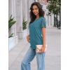 imageAUTOMET Womens Short Sleeve Shirts Dressy Lace Summer Tops 2025 Spring Trendy Casual TShirts Cute Work Outfits BlousesBlue Green
