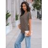 imageAUTOMET Womens Short Sleeve Shirts Dressy Lace Summer Tops 2025 Spring Trendy Casual TShirts Cute Work Outfits BlousesCoffee Grey