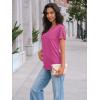 imageAUTOMET Womens Short Sleeve Shirts Dressy Lace Summer Tops 2025 Spring Trendy Casual TShirts Cute Work Outfits BlousesFuscia