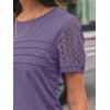 imageAUTOMET Womens Short Sleeve Shirts Dressy Lace Summer Tops 2025 Spring Trendy Casual TShirts Cute Work Outfits BlousesPurple