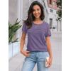 imageAUTOMET Womens Short Sleeve Shirts Dressy Lace Summer Tops 2025 Spring Trendy Casual TShirts Cute Work Outfits BlousesPurple