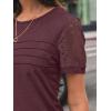 imageAUTOMET Womens Short Sleeve Shirts Dressy Lace Summer Tops 2025 Spring Trendy Casual TShirts Cute Work Outfits BlousesWine Red