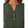 imageAUTOMET Womens Short Sleeve Shirts Henley Dressy Casual Summer Tops 2025 Trendy Blouses Cute TShirts Outfits ClothesArmy Green