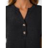imageAUTOMET Womens Short Sleeve Shirts Henley Dressy Casual Summer Tops 2025 Trendy Blouses Cute TShirts Outfits ClothesBlack