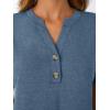 imageAUTOMET Womens Short Sleeve Shirts Henley Dressy Casual Summer Tops 2025 Trendy Blouses Cute TShirts Outfits ClothesBlue