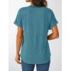 imageAUTOMET Womens Short Sleeve Shirts Henley Dressy Casual Summer Tops 2025 Trendy Blouses Cute TShirts Outfits ClothesBlue Green