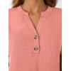 imageAUTOMET Womens Short Sleeve Shirts Henley Dressy Casual Summer Tops 2025 Trendy Blouses Cute TShirts Outfits ClothesCoral