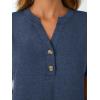imageAUTOMET Womens Short Sleeve Shirts Henley Dressy Casual Summer Tops 2025 Trendy Blouses Cute TShirts Outfits ClothesNavy