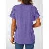 imageAUTOMET Womens Short Sleeve Shirts Henley Dressy Casual Summer Tops 2025 Trendy Blouses Cute TShirts Outfits ClothesPurple